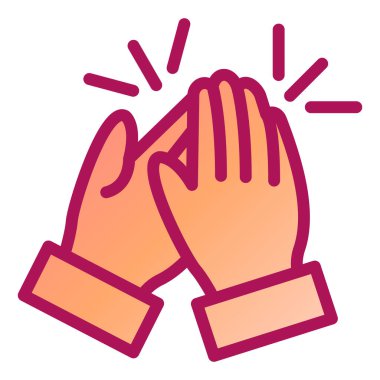 Alkışlayın. Web simgesi basit illüstrasyon