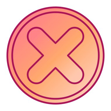 İptal et. Web simgesi basit illüstrasyon