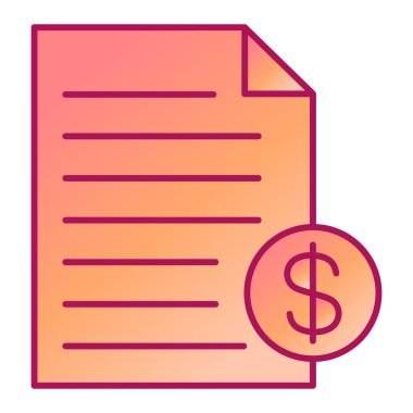 Fatura. Web simgesi basit illüstrasyon