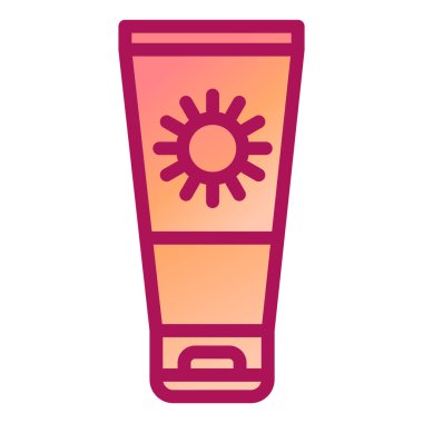 Güneş kremi. Web simgesi basit illüstrasyon