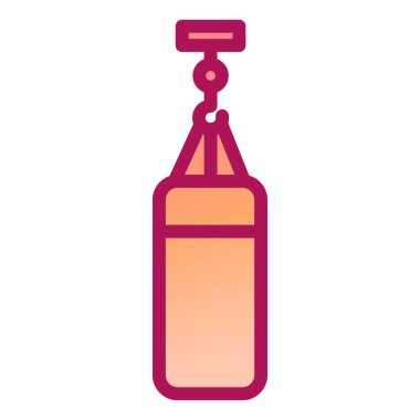 Boks ikonu. Web için torba vektör simgelerini yumruklamanın basit illüstrasyonu