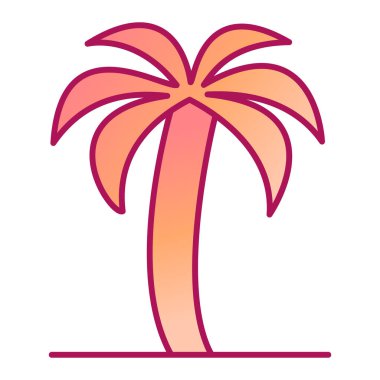 Palmiye ağacı simgesi vektör illüstrasyon tasarımı