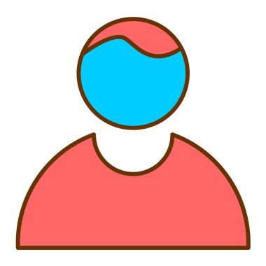 Adamım. Web simgesi basit illüstrasyon