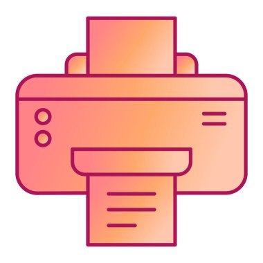 Yazıcı simgesi vektör illüstrasyonu