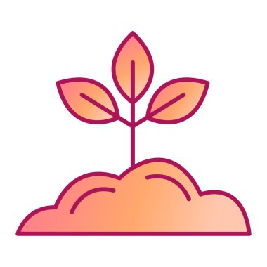 Yapraklı bitki ve vektör illüstrasyon tasarımı