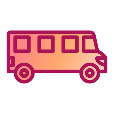 bus simgesi vektör illüstrasyonu