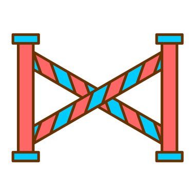 beyaz arkaplanda izole edilmiş bariyer simgesi vektörü, koni şeffaf işareti, çizgi ve doğrusal tasarım ögeleri ana hatlar biçiminde