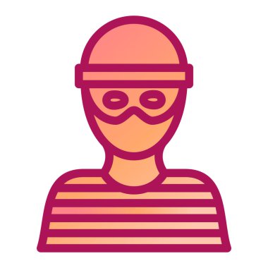 Maskeli adam, vektör illüstrasyonu.