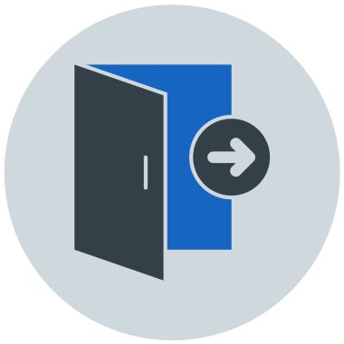 Kapıyı aç. Basit illüstrasyon