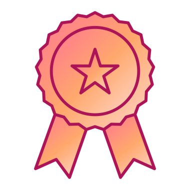 Madalya ikon vektör illüstrasyonu