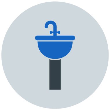 Tuvalet. Web simgesi basit illüstrasyon