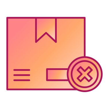 Bir kutu simgesinin vektör illüstrasyonu