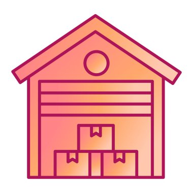 dağıtım kamyonu ikonu vektör çizimi tasarımı