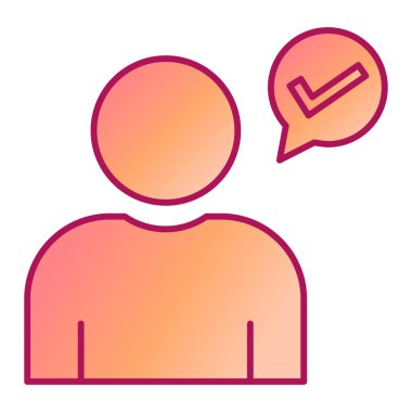 kullanıcı sohbet simgesi vektör illüstrasyonu