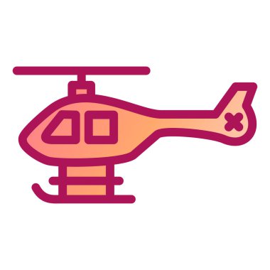 Helikopter simgesi vektör illüstrasyonu