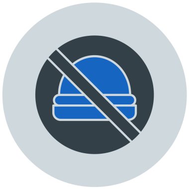 yiyecek yok modern ikon vektör illüstrasyonu