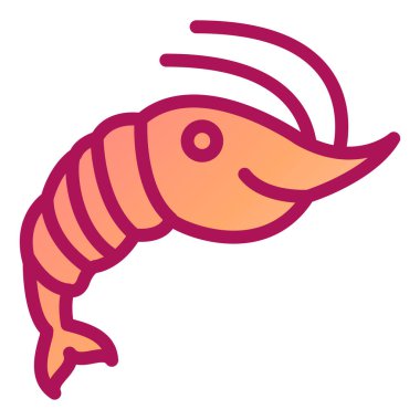 deniz ürünleri ikonu vektör illüstrasyonu