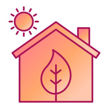 Bir ev simgesinin vektör illüstrasyonu