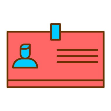 ID kart simgesi vektör illüstrasyonu