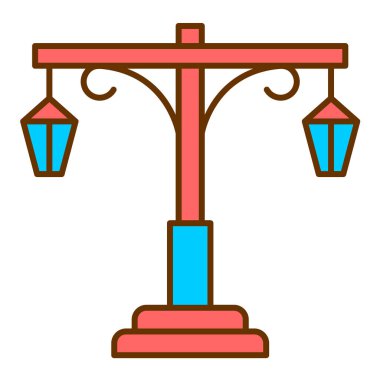 Sokak lambaları modern ikon vektör illüstrasyonu 