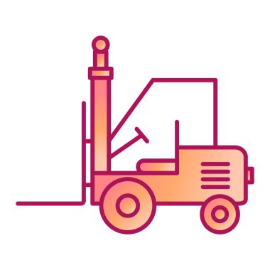 Forklift kamyon simgesi vektör illüstrasyon tasarımı