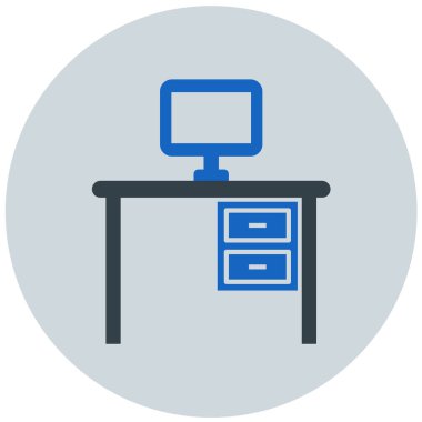 Masa. Web simgesi basit illüstrasyon