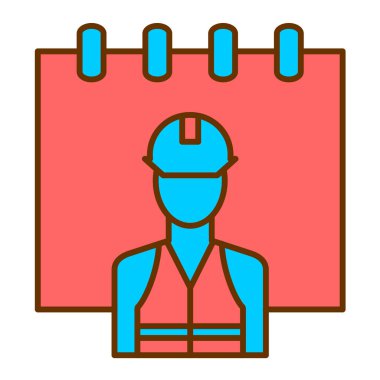 çalışma takvimi modern ikon vektör illüstrasyonu 