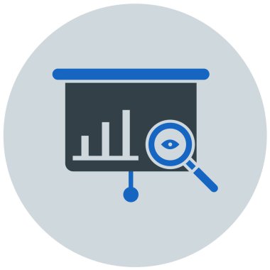Analizler. Web simgesi basit illüstrasyon