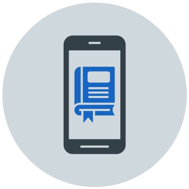 Cep telefonu simgesi, vektör illüstrasyonu