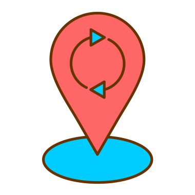 Konumu toplu iğne işaretçisi simge vektör çizim