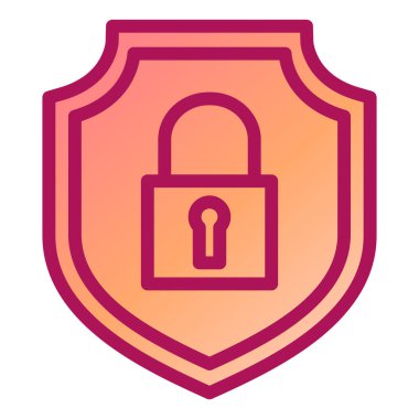 Kalkan. Web simgesi basit illüstrasyon