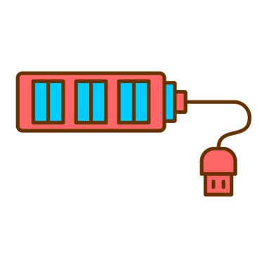 usb kablo simgesi vektör illüstrasyonu