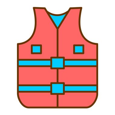 Yelek. Web simgesi basit illüstrasyon