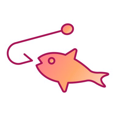 balık kancası ikon vektör çizimi tasarımı