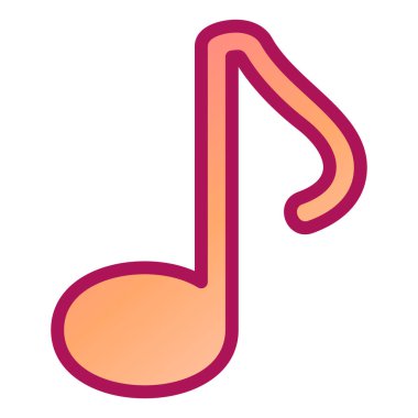 müzik notası ikon vektör illüstrasyonu