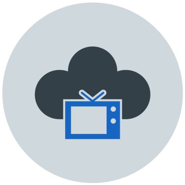 Bulut. Web simgesi basit illüstrasyon