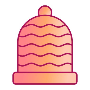 Noel şapkası simgesi vektör illüstrasyonu