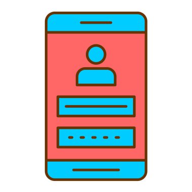 Akıllı telefon simgesi vektör illüstrasyon tasarımlı cep telefonu