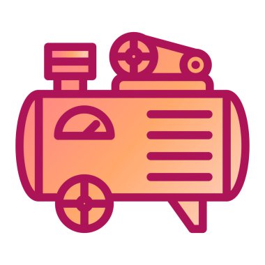 Araba teslimat ikonu vektörü. Ana hatlı müzik kamerası işareti. izole edilmiş sınır sembolü çizimi