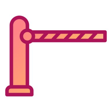 Bariyer. Web simgesi basit illüstrasyon