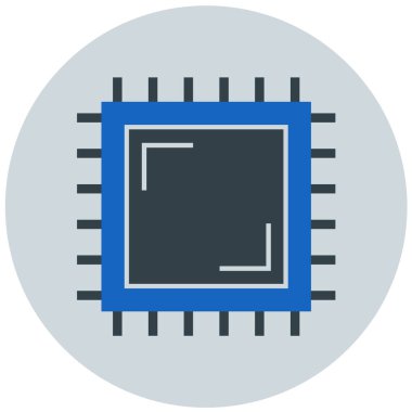 İşlemci. Web simgesi basit illüstrasyon
