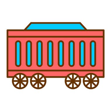 Tren vagonu. vektör illüstrasyonu