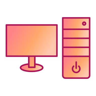 bilgisayar donanım simgesi vektör illüstrasyonu