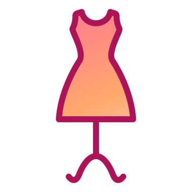 Manken mi? Web simgesi basit illüstrasyon