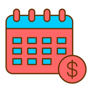 Takvim simgesi vektör illüstrasyonu