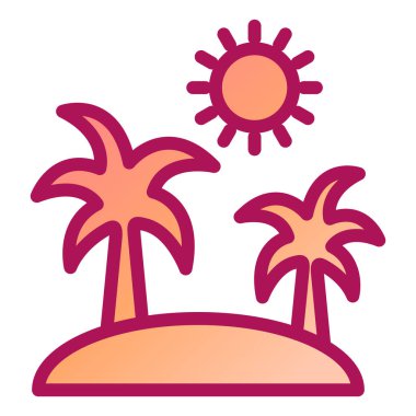 yaz tatili ikonu vektör illüstrasyonu