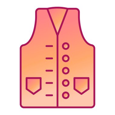 Yelek. Web simgesi basit illüstrasyon