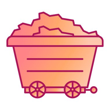 Sepetli el arabası ve kova vektör çizimi tasarımı