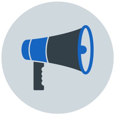 Megafon. Web simgesi basit illüstrasyon