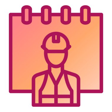 çalışma takvimi modern ikon vektör illüstrasyonu 